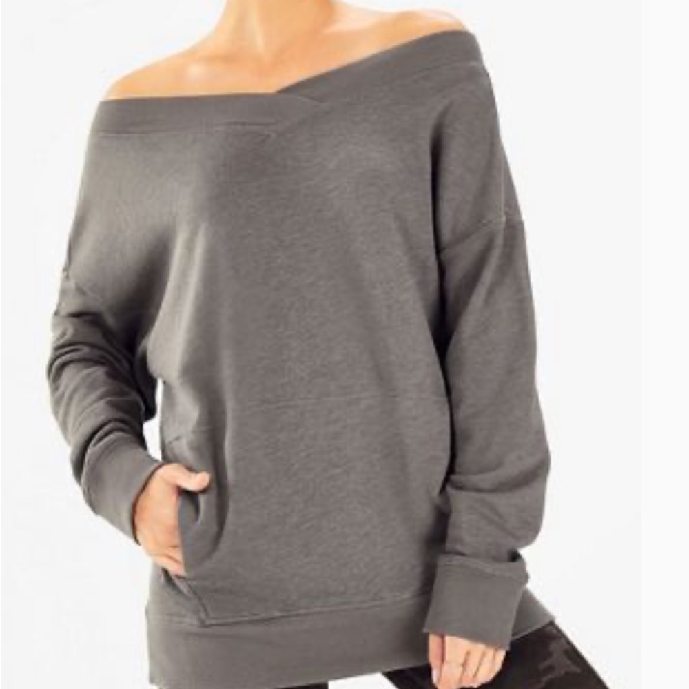 Fabletics off shoulder sweatshirt
